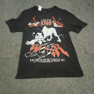 Disney Villains Scar T Shirt Men Small Black Mineral Wash Like New Lion King Tee